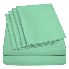 Luxury Home Ultra Soft 6-Piece Microfiber Sheet Set - Full