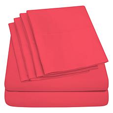 Luxury Home Ultra Soft 6-Piece Microfiber Sheet Set - Full