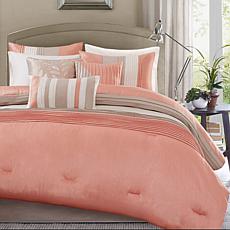 Madison Park Amherst 7pc Coral Comforter Set - Queen