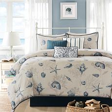 Madison Park Bayside 7-Piece Comforter Set Blue King