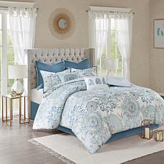 Madison Park Isla 8-Piece Reversible Comforter Set, Blue - Cal King