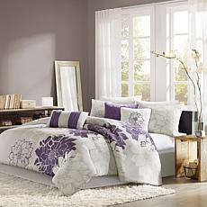 Madison Park Lola Comforter Set Cal King Gray/Purple