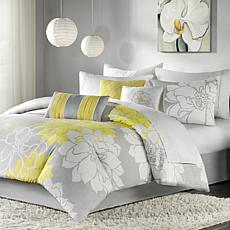 Madison Park Duvet Covers Hsn Madison Park Lola Comforter Set Gray Yellow