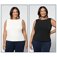 Mark & James by Badgley Mischka 2-pack Boat Neck Tank Top Set