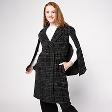 Mark & James by Badgley Mischka Christine Plaid Cape Coat
