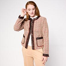 Mark & James by Badgley Mischka Sequin Trim Tweed Jacket