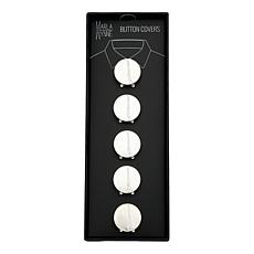 Marla Wynne Brass CZ Textured Disc Button Covers