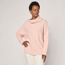 MarlaWynne Seaming Sweater with Cowl Neck and Dolman Sleeves