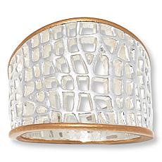 MarlaWynne Two-Tone Openwork Cage Band Ring