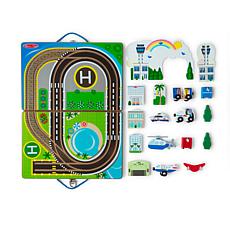 Melissa & Doug Airport Play Set with Wooden Storage Case and Vehicles