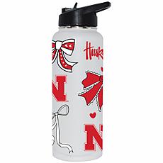Memory Company 34oz Bow White Quencher Nebraska