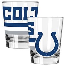 Memory Company Big Stripes Indianapolis Colts 2pk 15oz Dbl Old Fashion