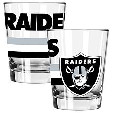 Memory Company Big Stripes Las Vegas Raiders 2pk 15oz Dbl Old Fashion