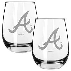 Memory Company Braves 2PK15oz Wine Glass
