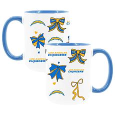 Memory Company Chargers 2pk 15oz Bow Coffee Mug