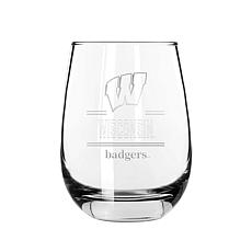 Memory Company Classic Crew Stemless Wine Glass 2pk, U. of Wisconsin