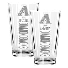 Memory Company Diamondbacks 2 pack 16oz Pint Glass