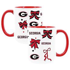 Memory Company Georgia 2pk 15oz Bow Coffee Mug