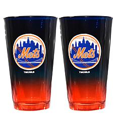 Memory Company MLB Mets 16oz Ombre Pint Glass - 2-Pack