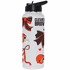 Memory Company NFL Browns 34-oz Bow White Quencher Tumbler