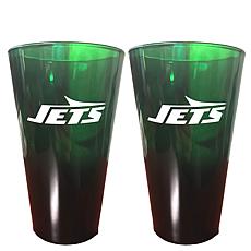 Memory Company NFL Jets 16oz Ombre Pint Glasses - 2-pack