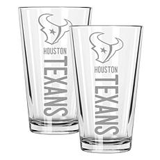 Memory Company Pinnacle Houston Texans 2 pack 16oz Pint Glass