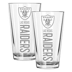 Memory Company Pinnacle Las Vegas Raiders 2 pack 16oz Pint Glass