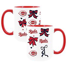 Memory Company Reds 2pk 15oz Bow Coffee Mug