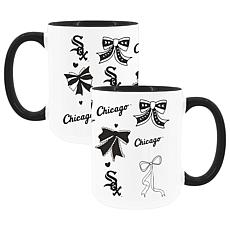 Memory Company White Sox 2pk 15oz Bow Coffee Mug