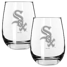 Memory Company White Sox 2PK15oz Wine Glass