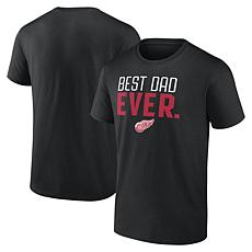 Men's Fanatics Black Detroit Red Wings Best Dad Ever T-Shirt