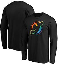 Men's Fanatics Black New Jersey Devils Team Pride Logo Long Sleeve ...