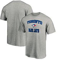 Men's Fanatics Heathered Gray Toronto Blue Jays Team Heart & Soul T...