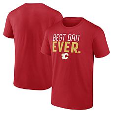 Men's Fanatics Red Calgary Flames Best Dad Ever T-Shirt
