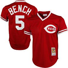 Men's Mitchell & Ness Johnny Bench Red Cincinnati Reds 1983 Authent...