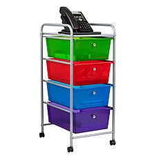 Mind Reader 4-Drawer All-Purpose Rolling Storage Cart - Multi Color