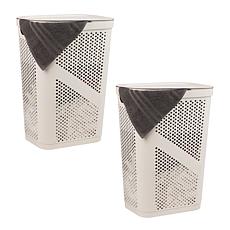 Mind Reader 60 Liter Laundry Hamper Set of 2 Black