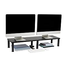 Mind Reader Large Adjustable Dual Monitor Stand Black