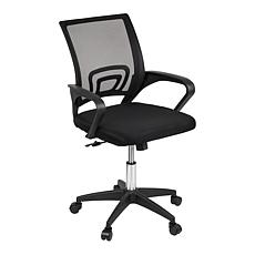 Mind Reader Mesh Height Adjustable Office Chair with Wheels Black