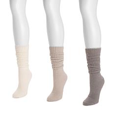 Muk Luks 3-pk. Women's Slouch Fuzzy Sock