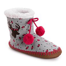 red bootie slippers