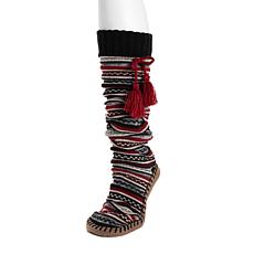 MUK LUKS Women's Scrunchy Slipper Socks