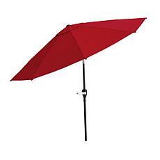 Nature Spring 10' Patio Umbrella with Auto Tilt & Easy Crank - Red