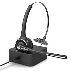 Naztech 15183 N980 Over-the-Head Bluetooth Headset with Charging Base