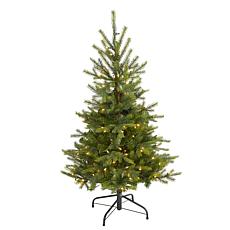 Nearly Natural 4 Ft. Artificial Christmas Tree with 100 Clear Lights