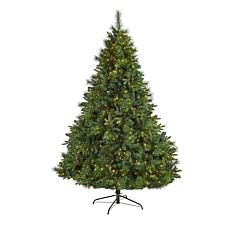 Nearly Natural 7 Ft. Full Bodied Christmas Tree with 450 Lights