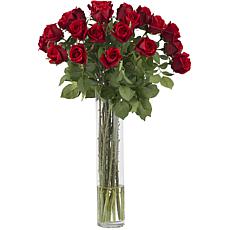 Nearly Natural Rosebud with Cylinder Silk Flower Arrangement