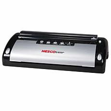 Nesco VS-02 130 Watt, Black & Silver Food Sealer with Bag Cutter