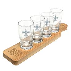New Orleans Saints Four-Pack Beer Flight Glass Set