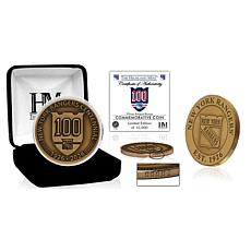 New York Rangers 100th Anniversary Antique Bronze Limited Edition Coin